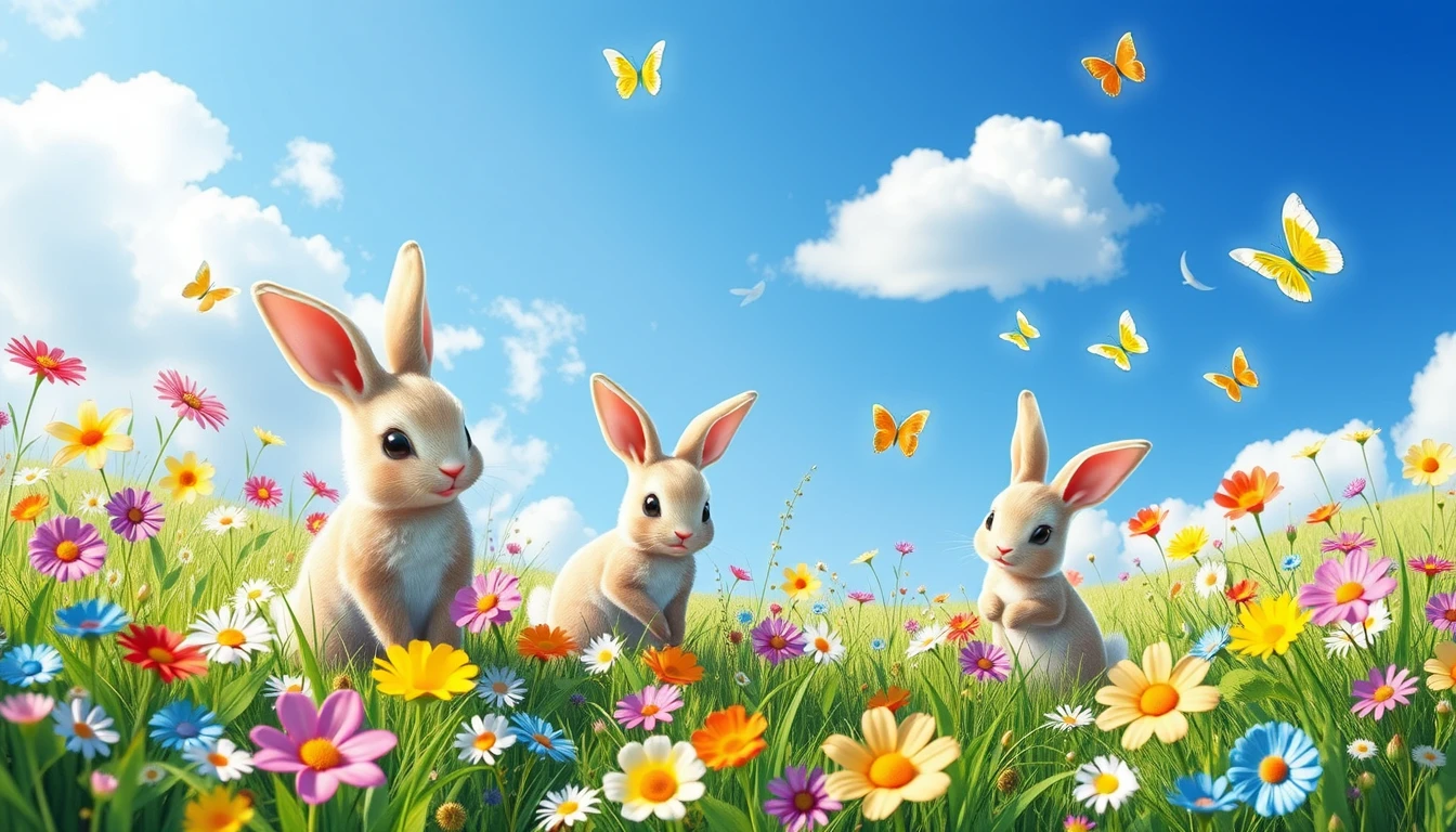 Cute Bunnies Wallpaper