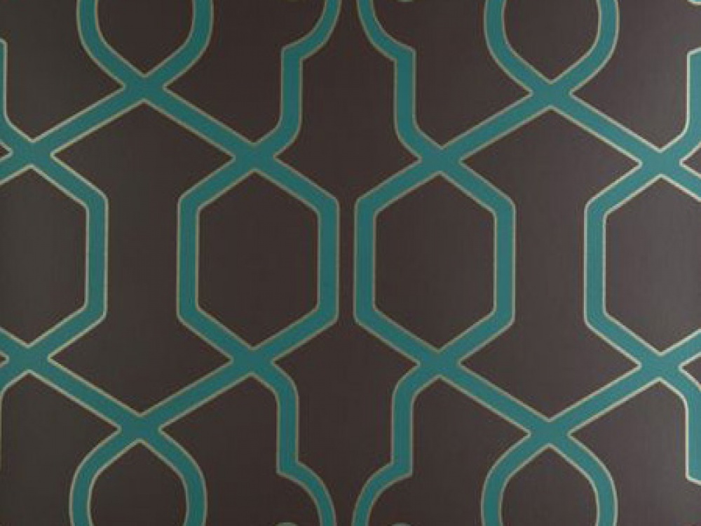 Teal And Brown Wallpaper The augustus teal geometric