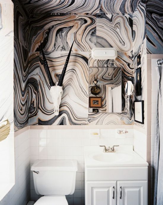 Marbleized Wallpaper Pattern