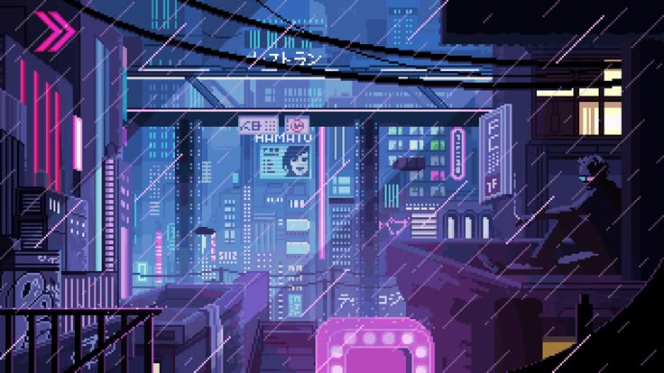 Neon City Aesthetic Wallpaper
