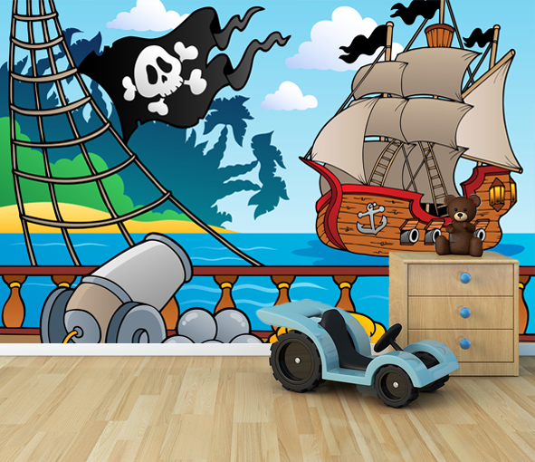 Wallpaper Mural Photo Paper Decor Papers Designs   Pirate Ship