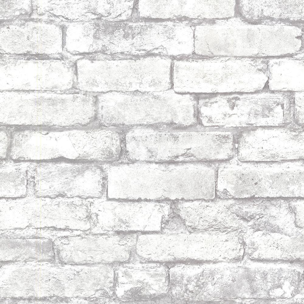 Brewster Chelsea Grey Brick Wallpaper Sample 21261sam The