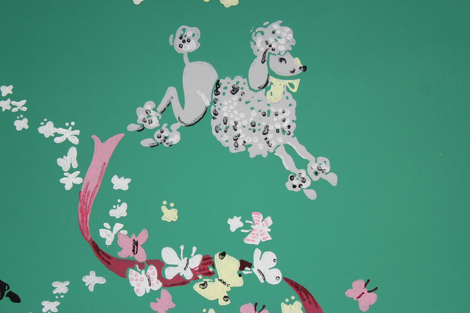 Rosie S Vintage Wallpaper With Poodles