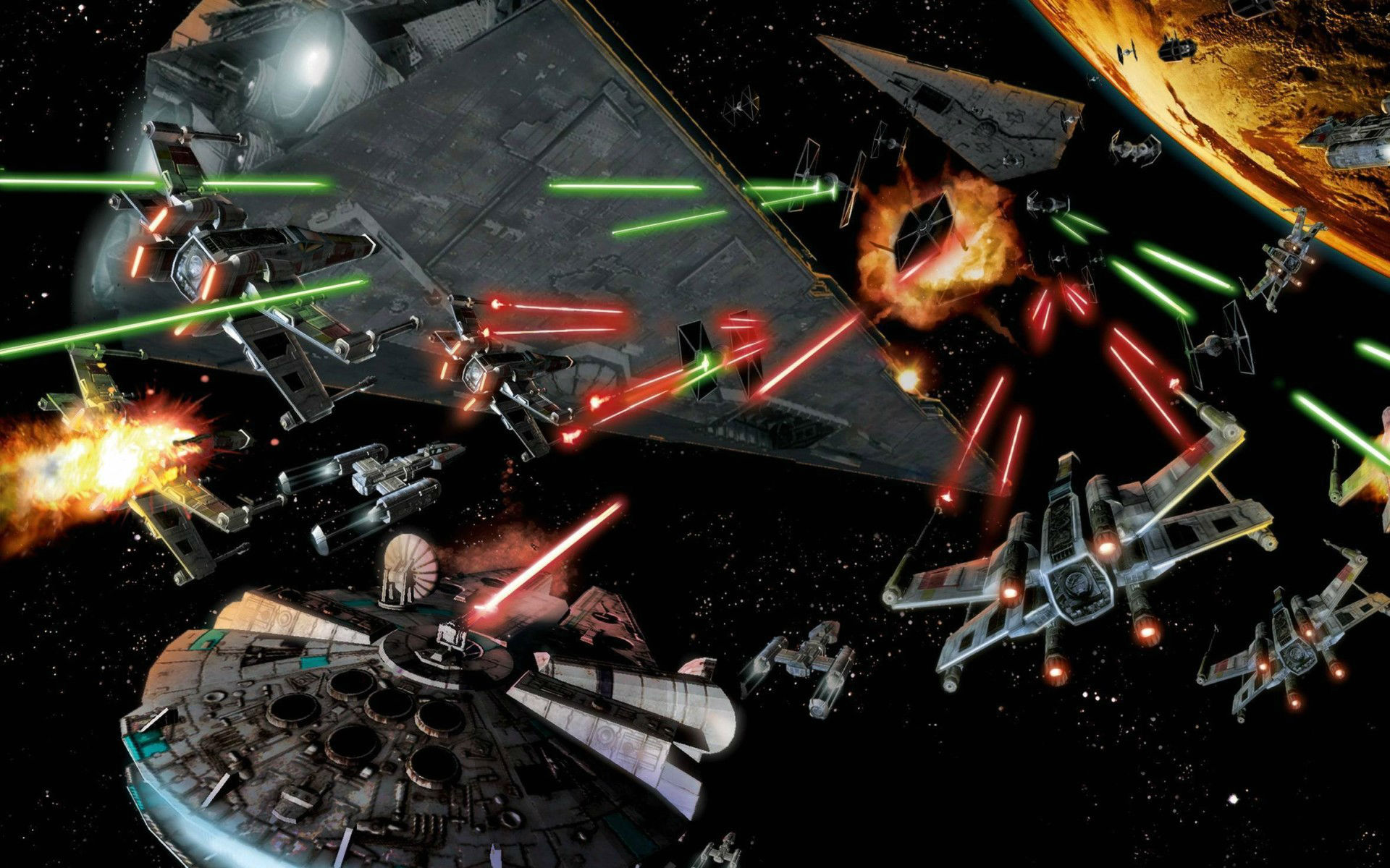 Star Wars Space Battle Background On