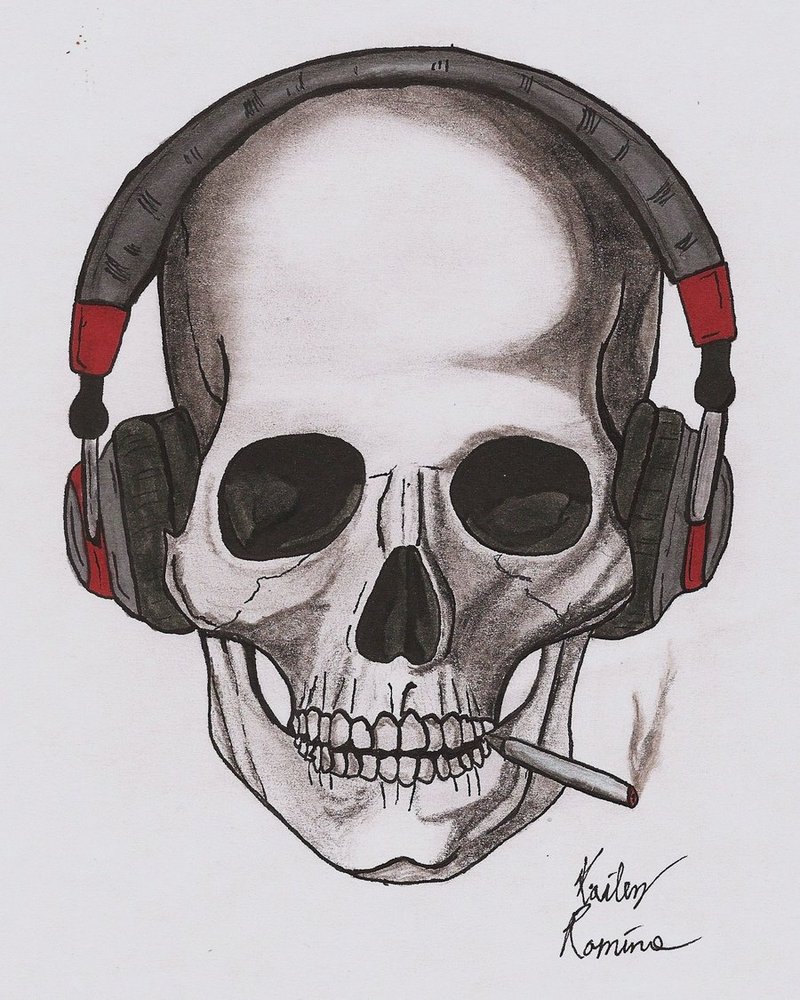 Smoking Skull by Crimson Spectra on