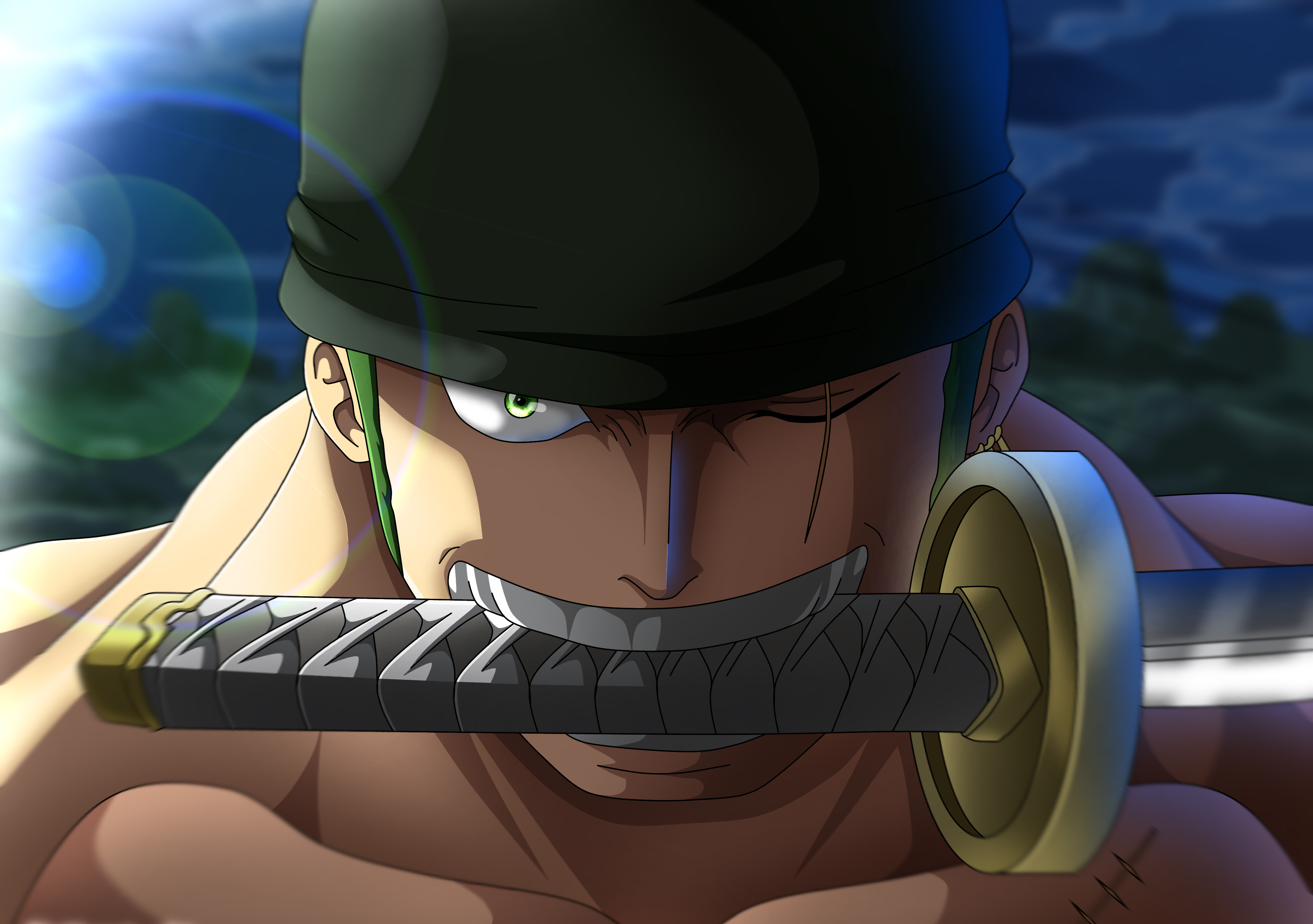 Roronoa Zoro Wallpaper 4k Katana Wado Ichimonji One Piece