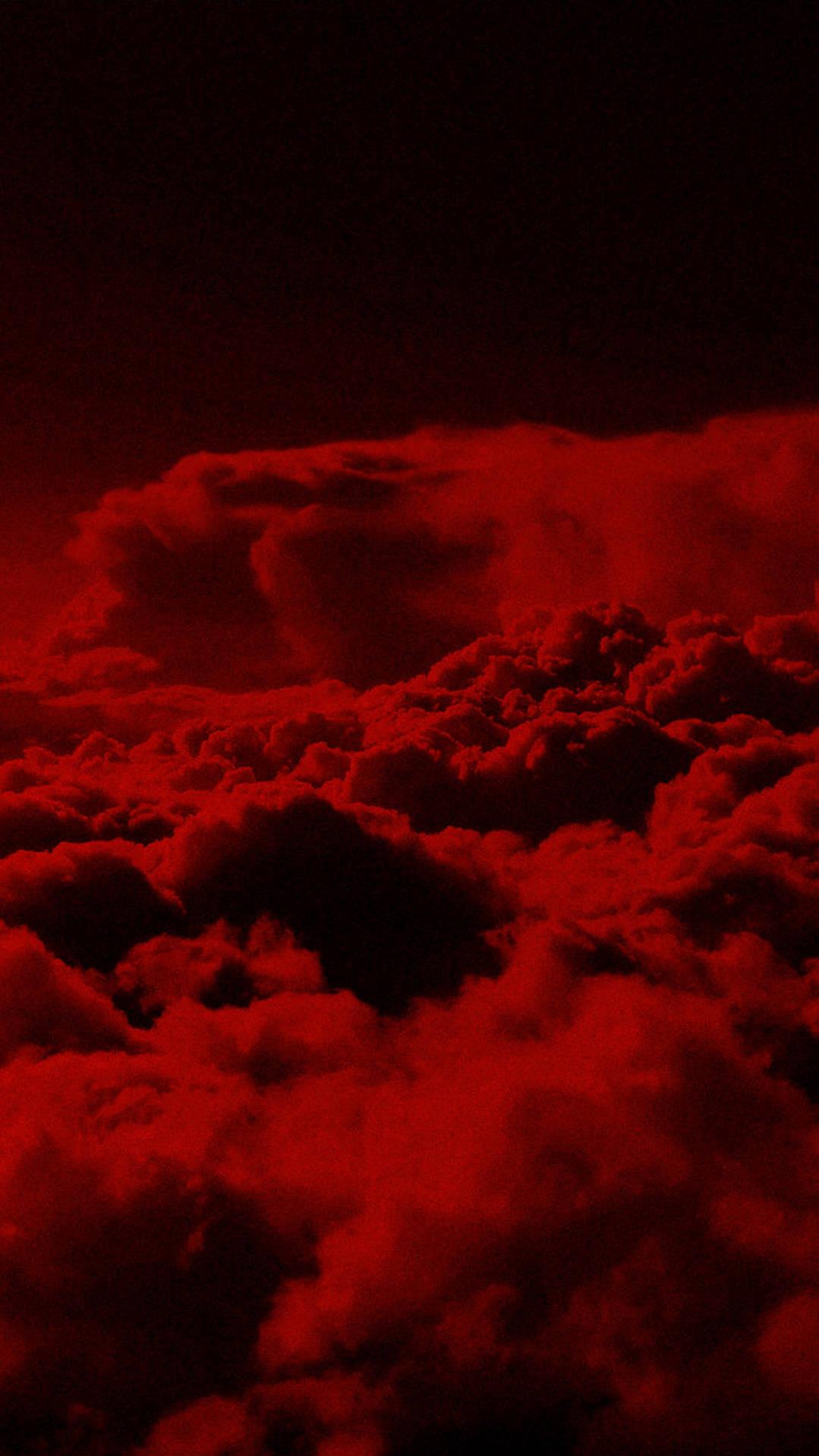 Thick Sea Of Clouds Red Aesthetic iPhone Wallpaper