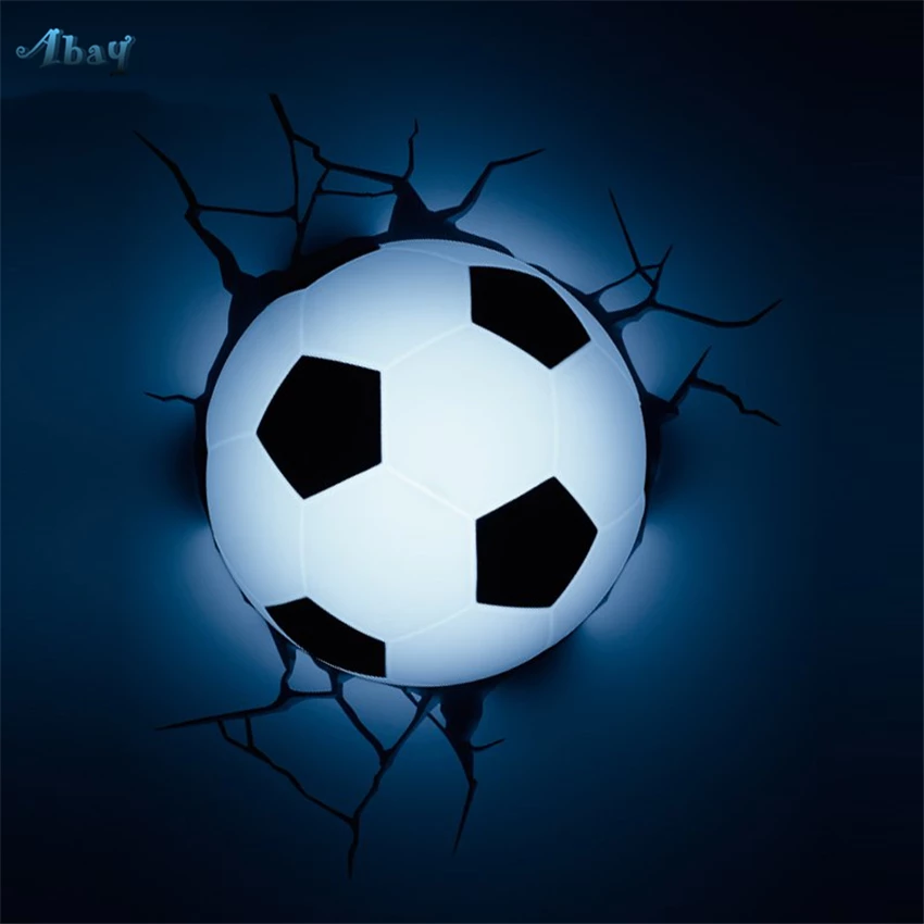 🔥 Free download Mini Stereo Football 3D Crack Wallpaper Wall Lamps ...