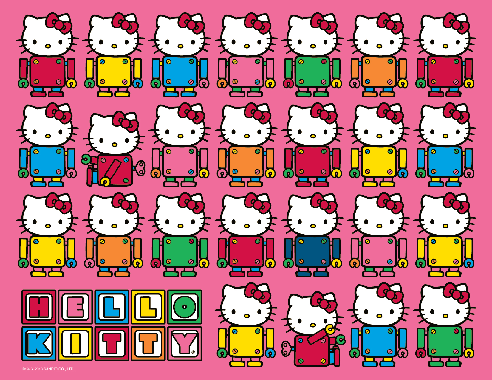 Love Kawaii Robot Hello Kitty Wallpaper