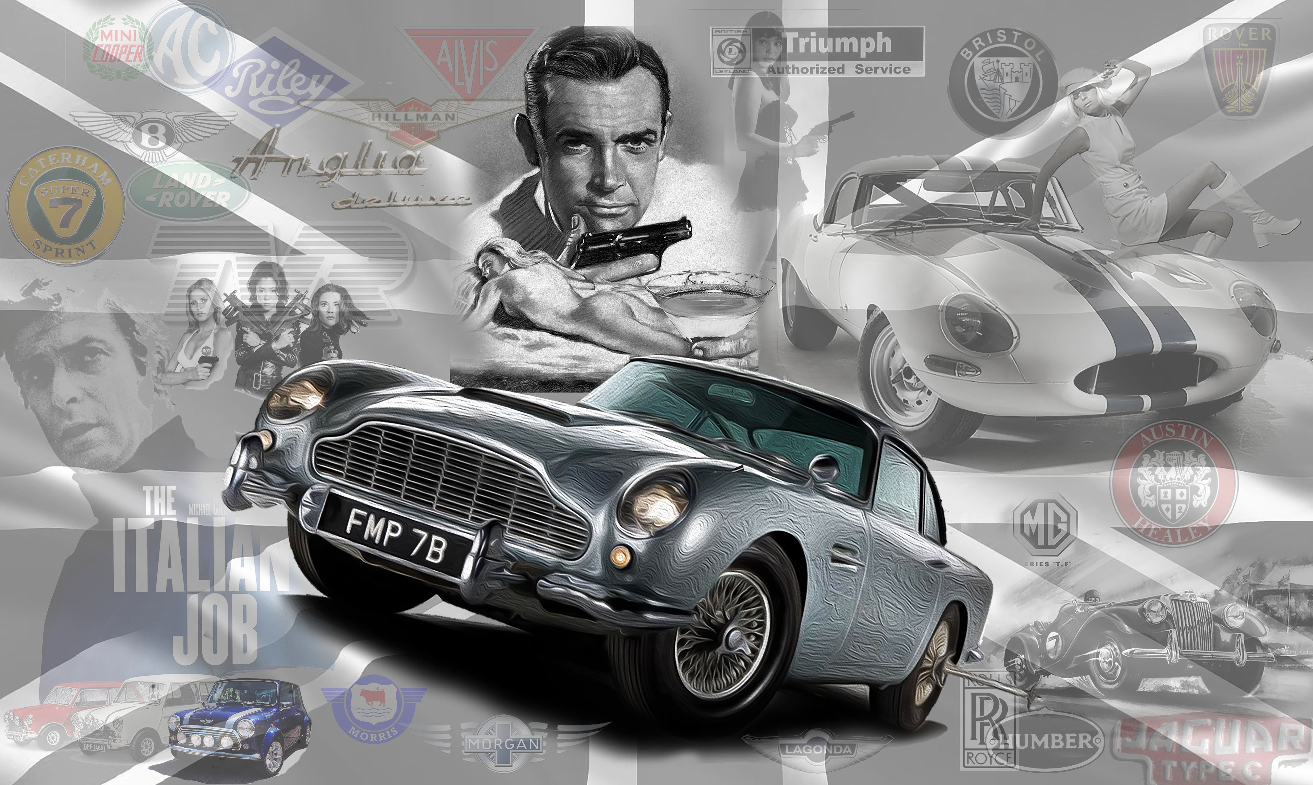 James Bond Aston Martin Triumph Tr6 Exclusive Custom Wallpaper For Th