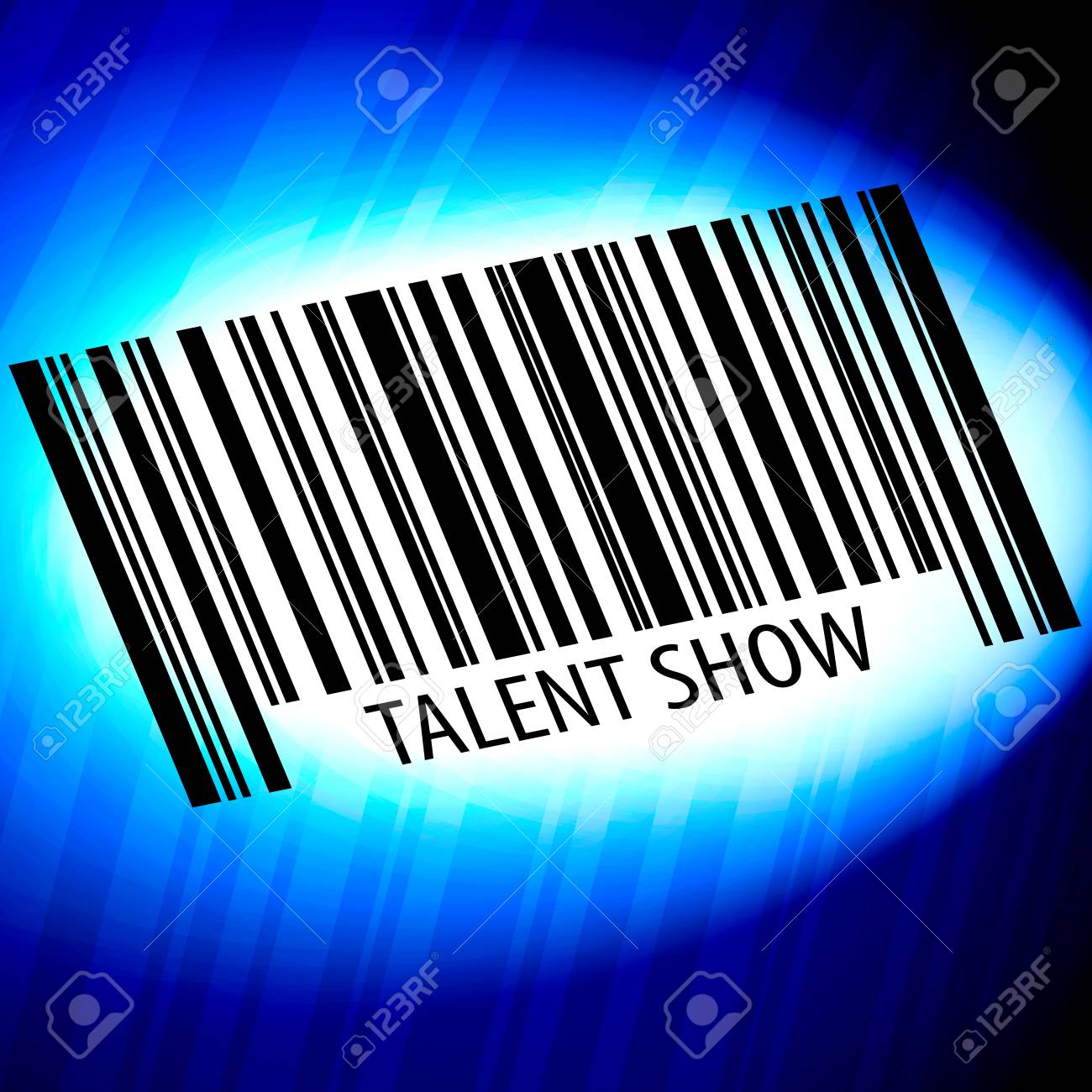 Talent Show Barcode With Blue Background Stock Photo Picture
