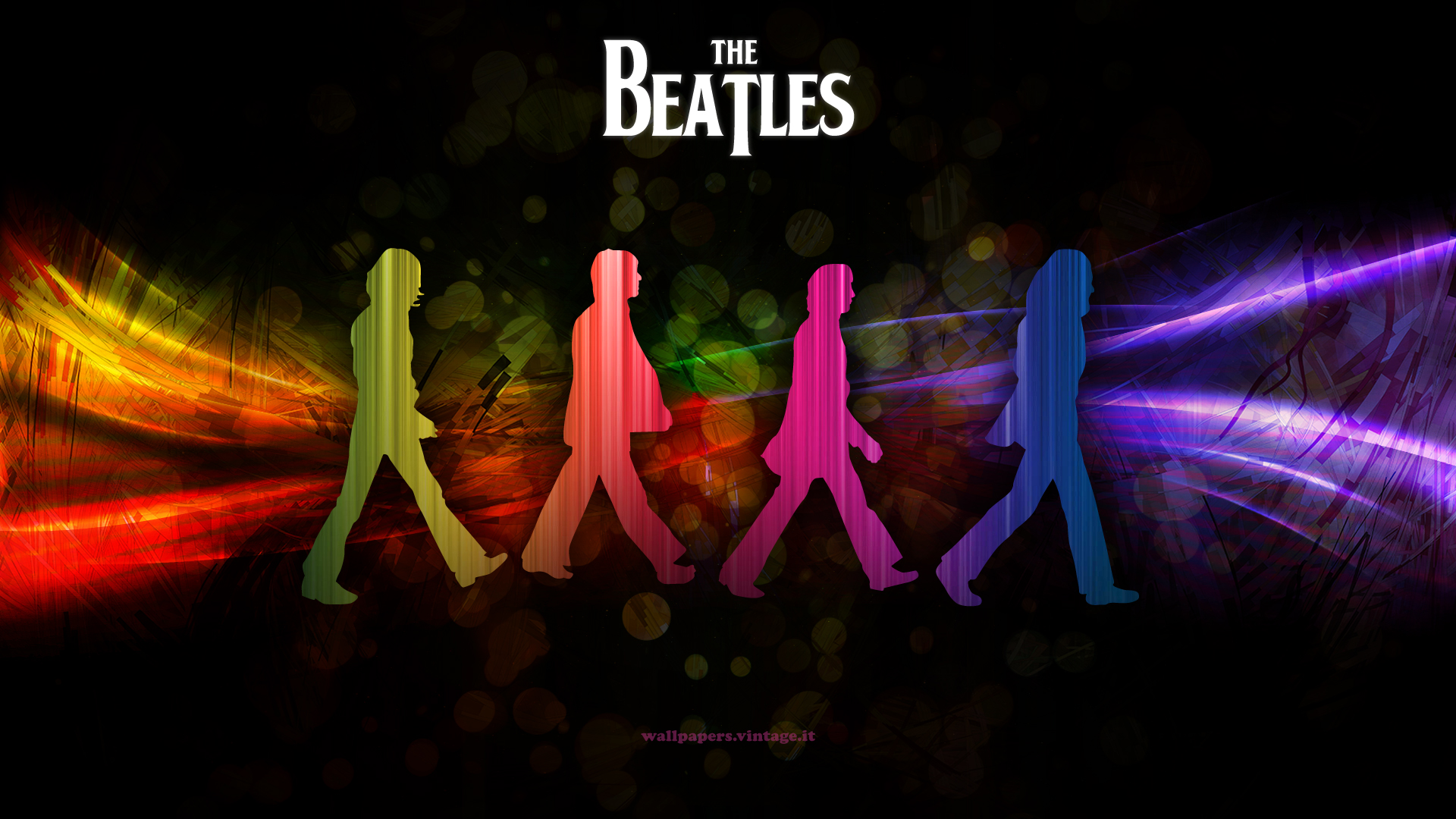 Cool Beatles Wallpaper In Rainbow Colours HD Music