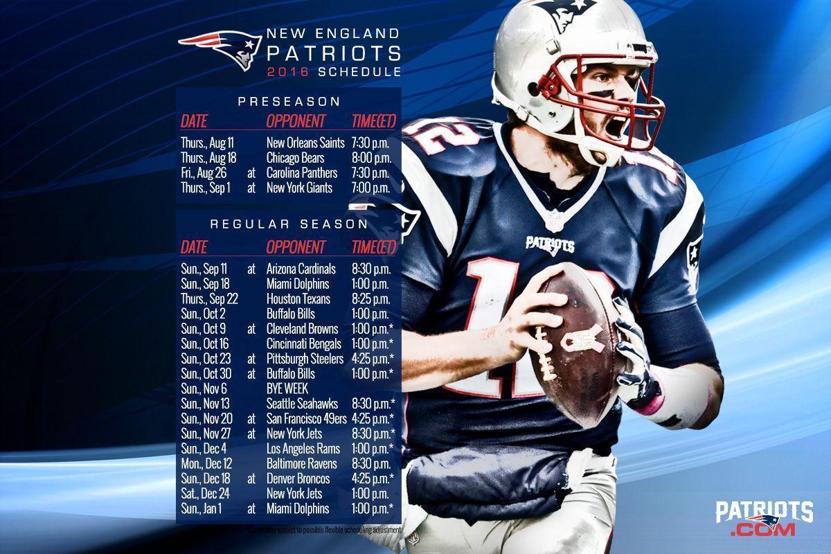 New England Patriots Schedule