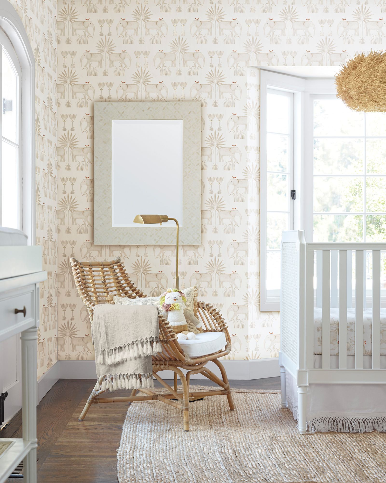 Peaceful Corner In A Neutral Toned Nursery Subtle White And Cream