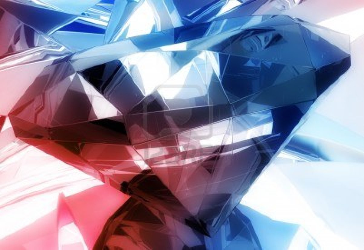 Diamonds Background Blue Red Diamond Reflections 3d