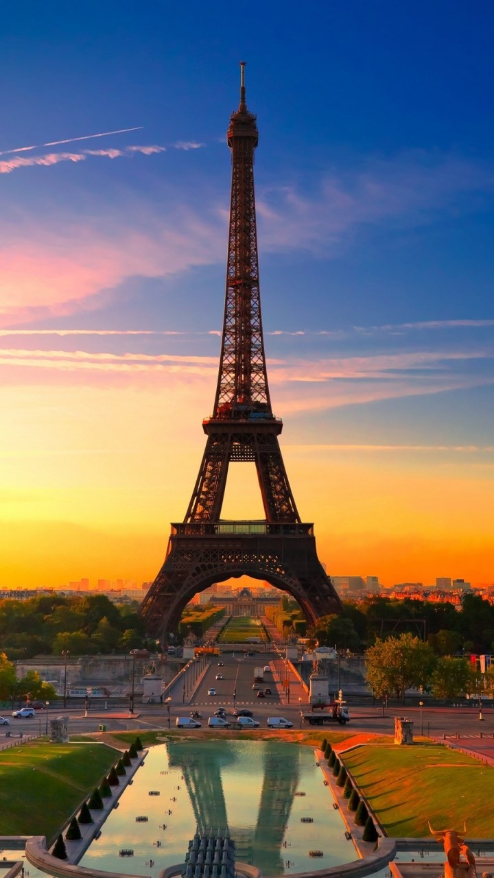 Sunset Eiffel Tower Wallpaper 123mobilewallpaper