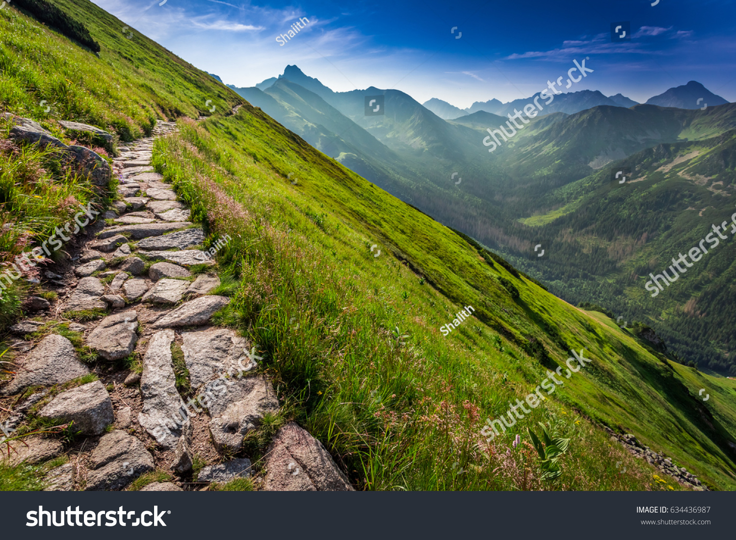 Footpath Tatras Mountains Sunrise Poland Europe Stock Photo Edit