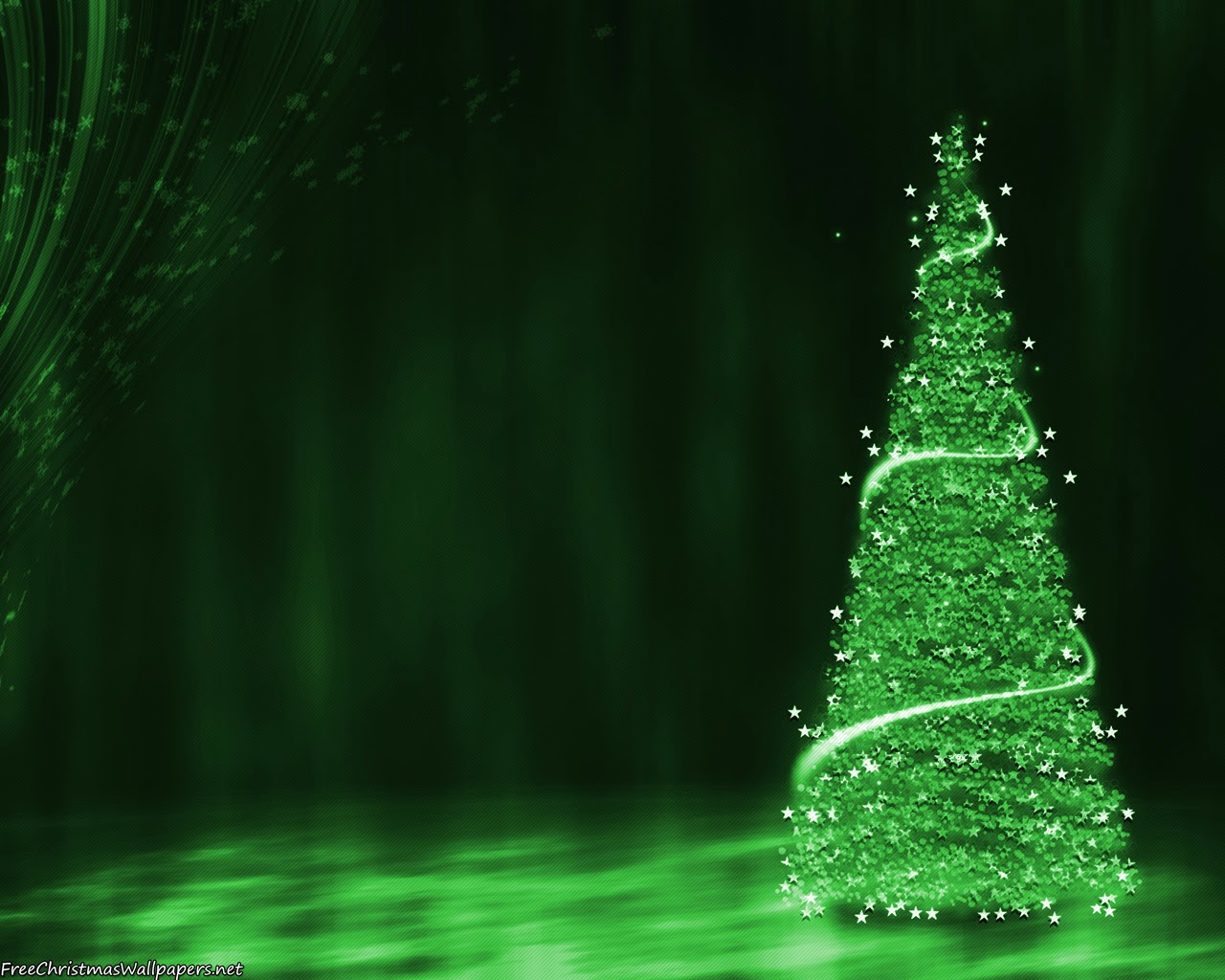 Green Christmas Background HD Wallpaper