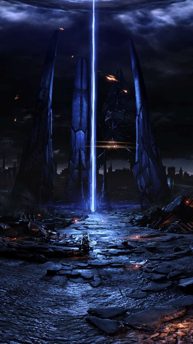 Starships Mass Effect iPhone 5s Wallpaper