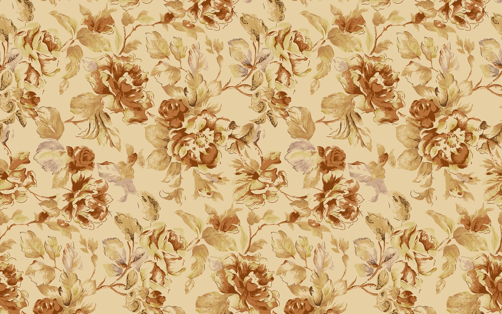 Vintage Flower Pattern Wallpaper