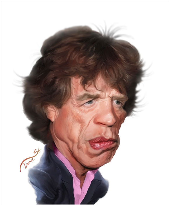 Mick Jagger Caricature Wallpaper Image Picturenix