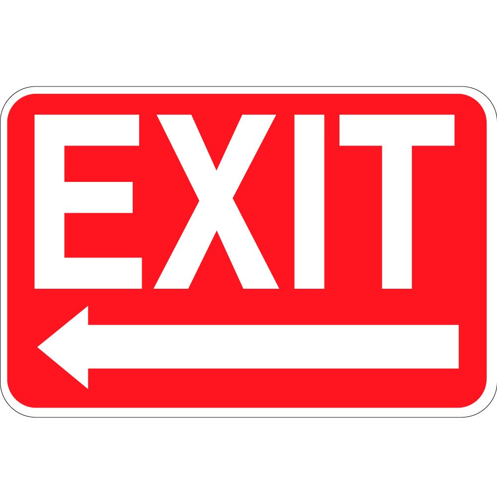 Amazon Fastasticdeals Exit Sign With Left Arrow Red