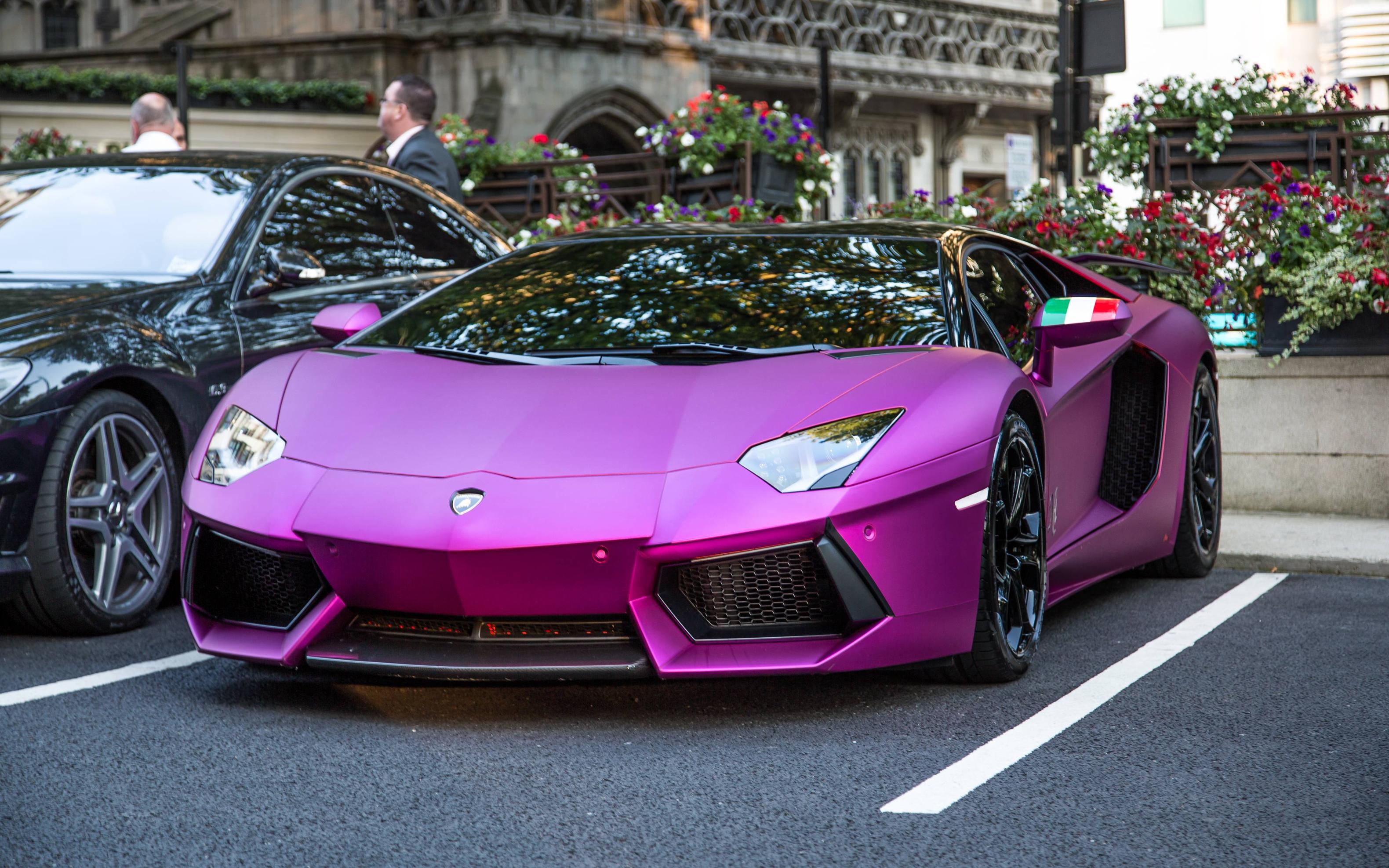 Purple Lamborghini iPhone HD