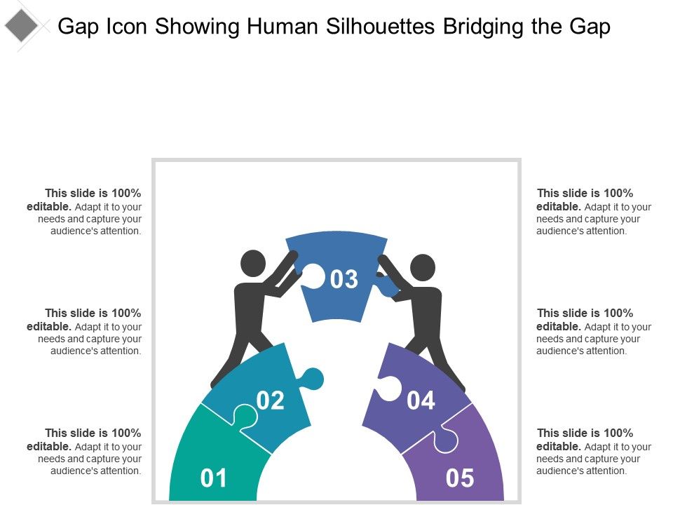 Gap Icon Showing Human Silhouettes Bridging The Powerpoint