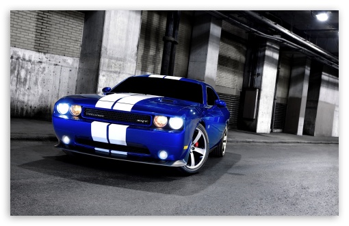 Dodge Challenger Srt8 Blue HD Desktop Wallpaper Widescreen High