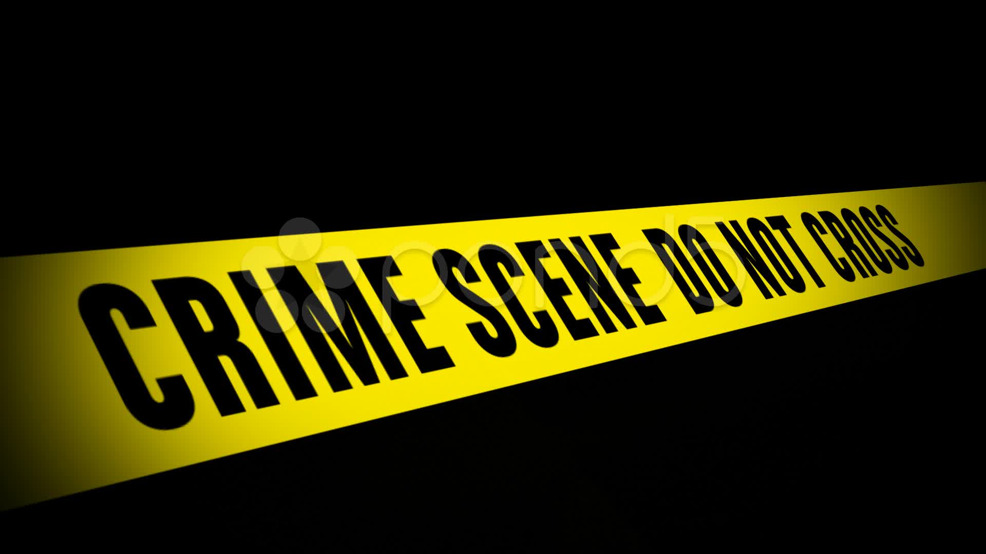 Crime Scene Tape With Red And Blue Flashes Stock Video HD