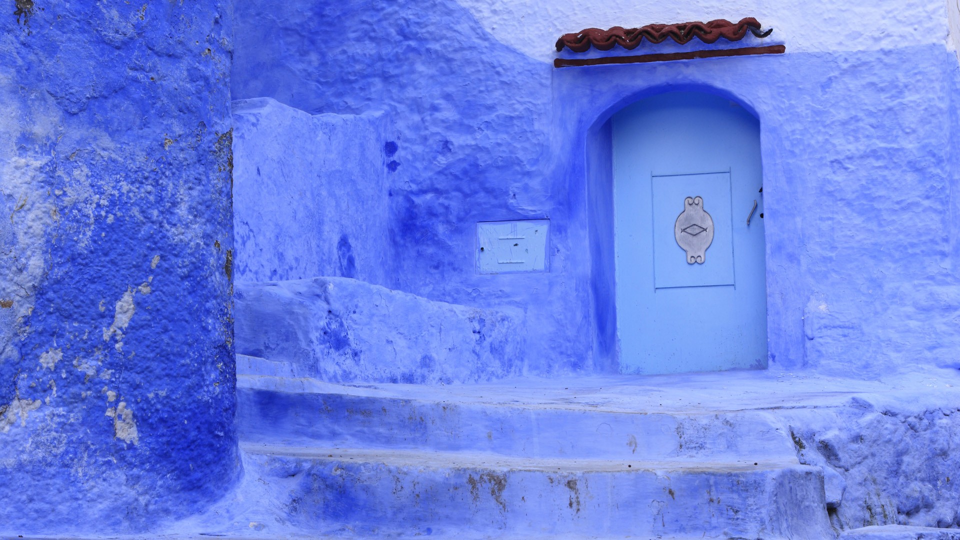 Blue Morocco Wallpaper