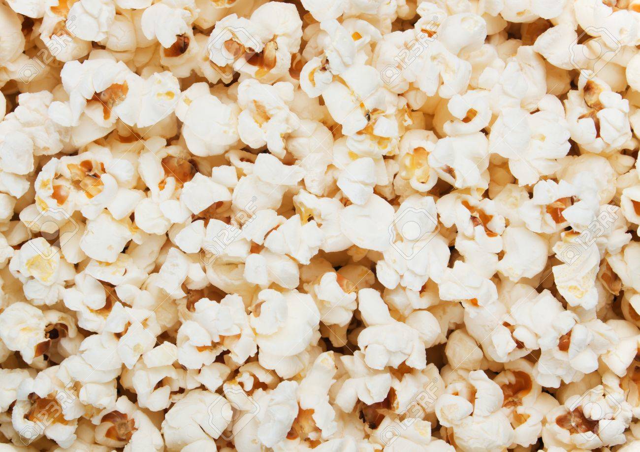 Fresh Popcorn Close Up Background Image High Resolution Stock