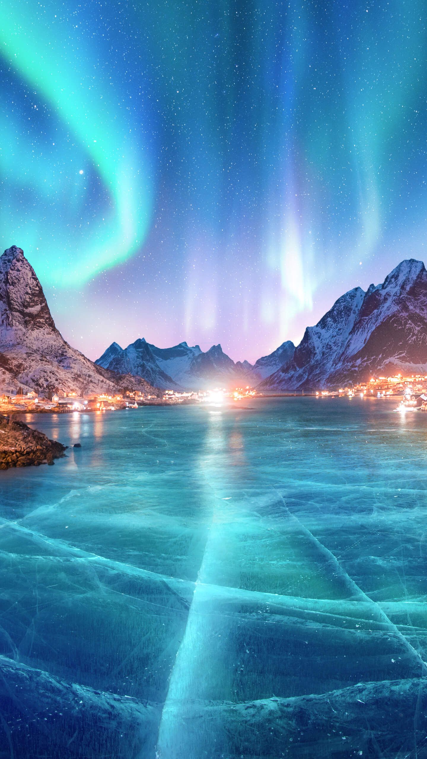 Polar Lights Sky Aurora iPhone Wallpaper Northern