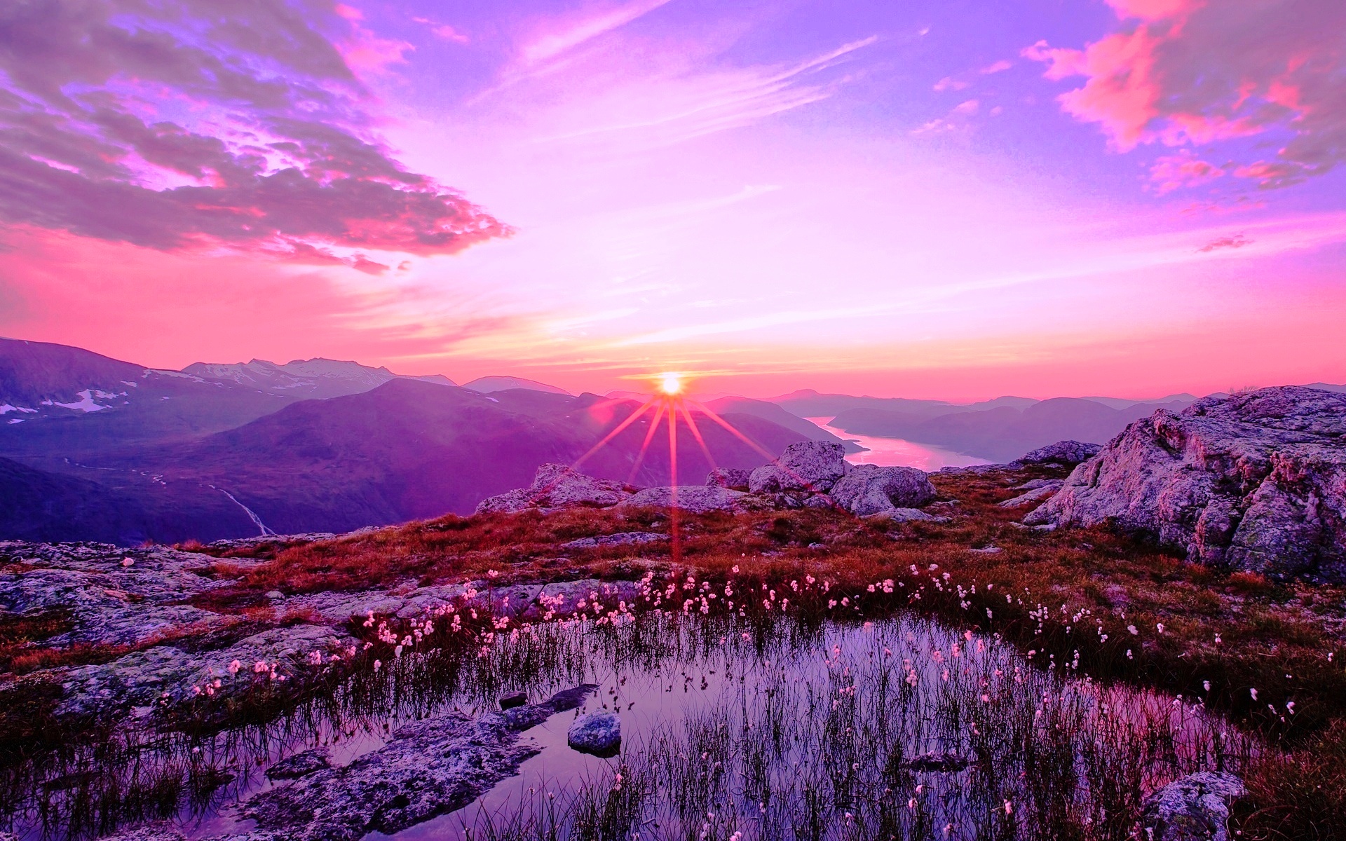 Image For Wallpaper Purple Sunset HD