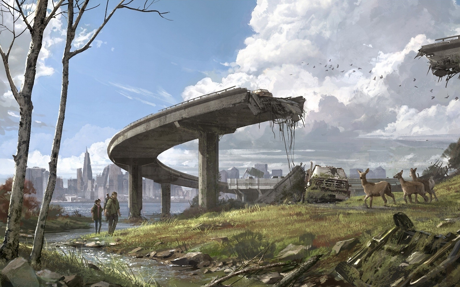 Artwork Apocalyptic The Last Of Us Ruin Deer Desolation Wallpaper