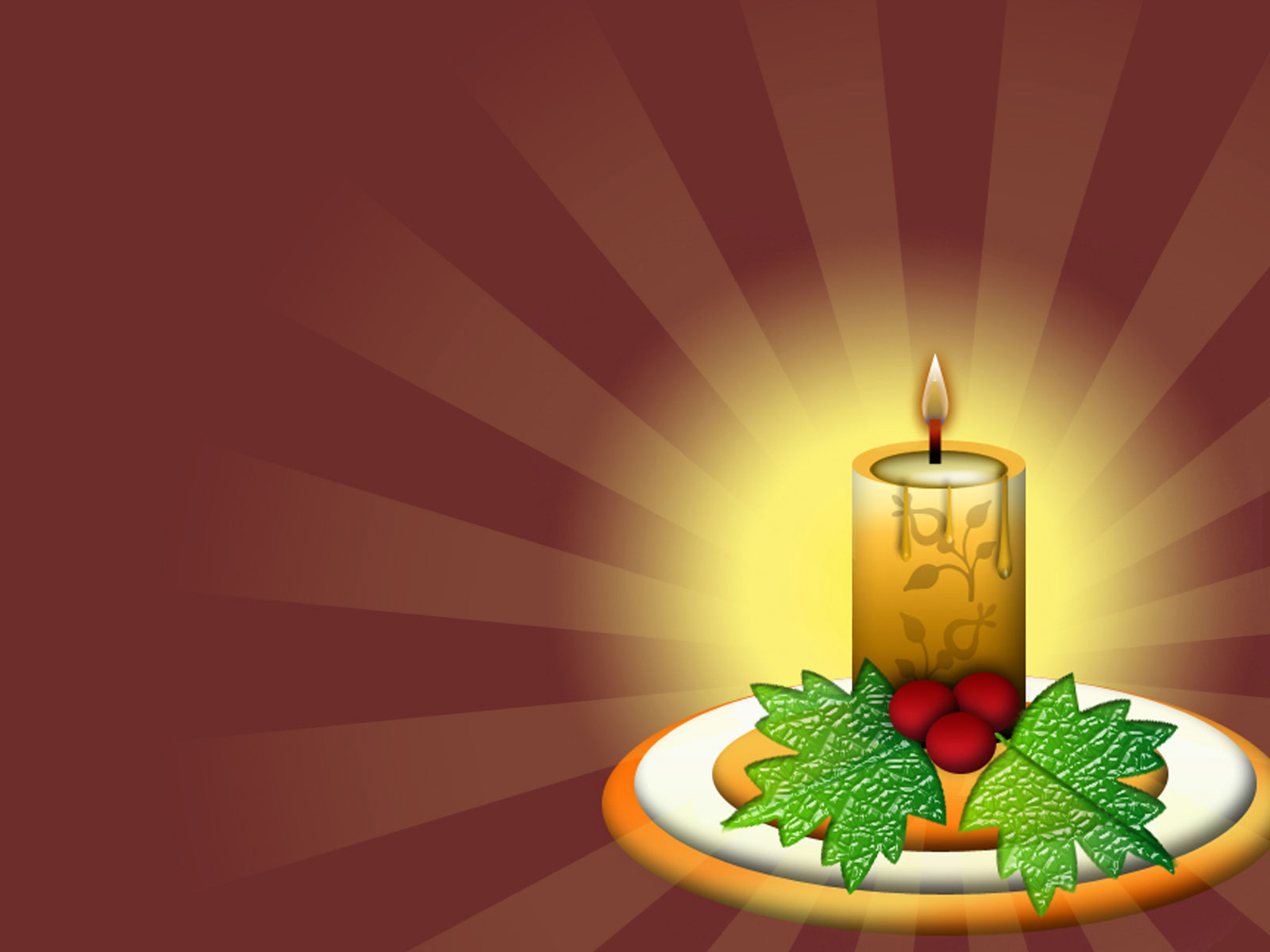 Wallpaper Christmas Candle
