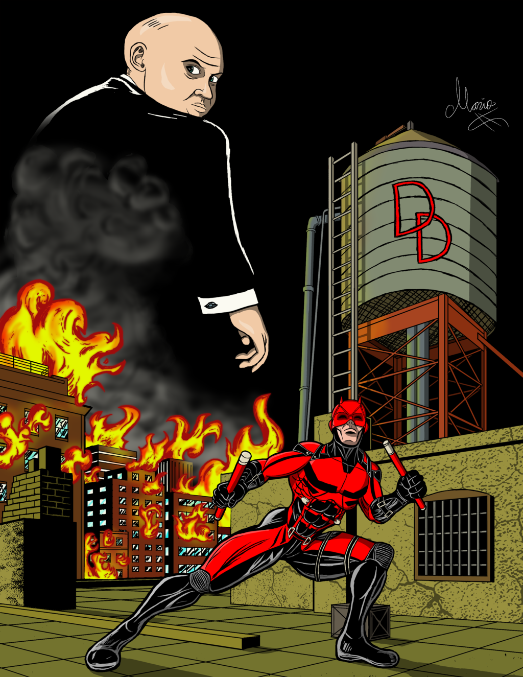 Netflix Daredevil Colored by eMokid64 on