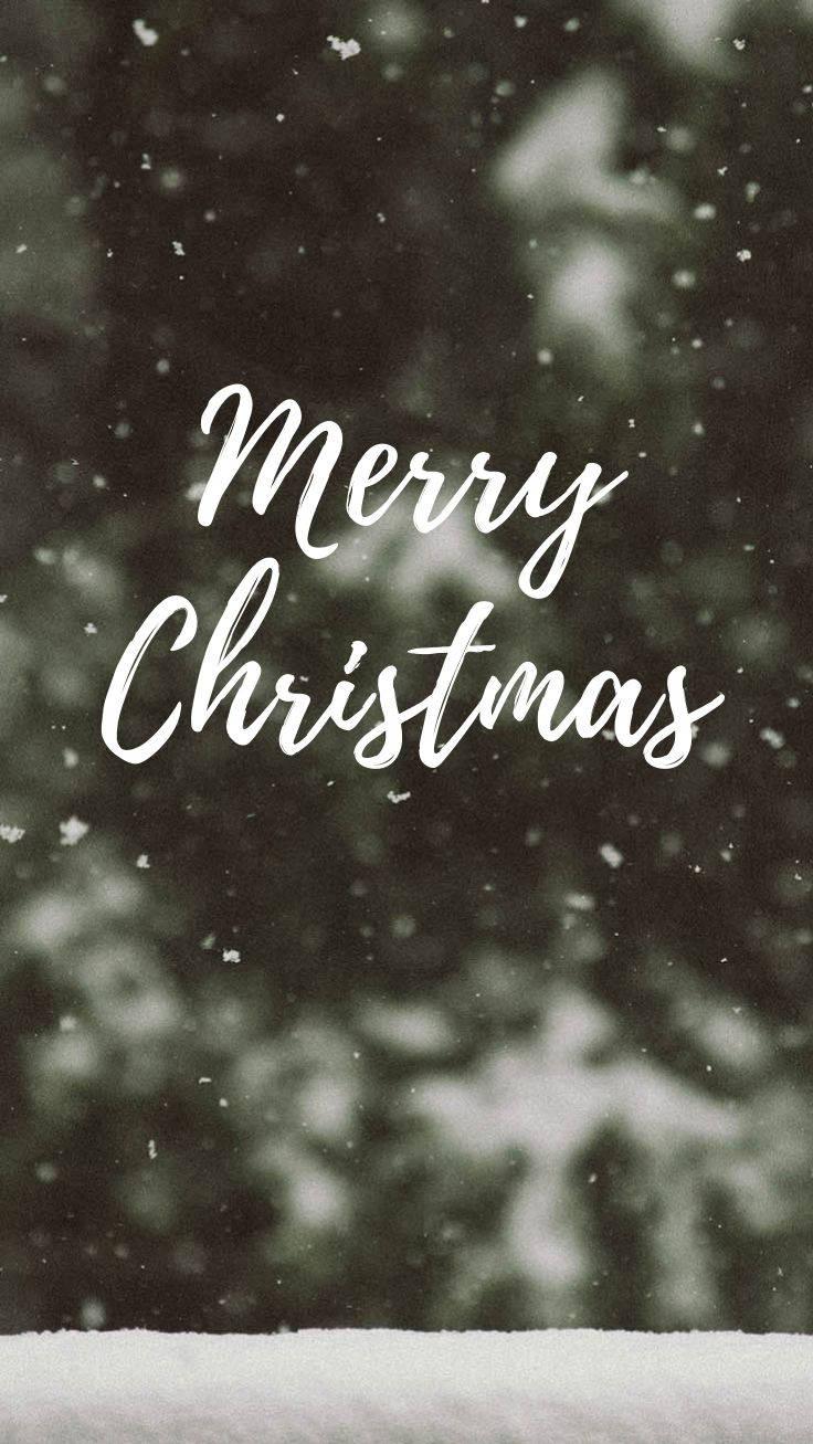 Download Snowy Merry Christmas Iphone Wallpaper
