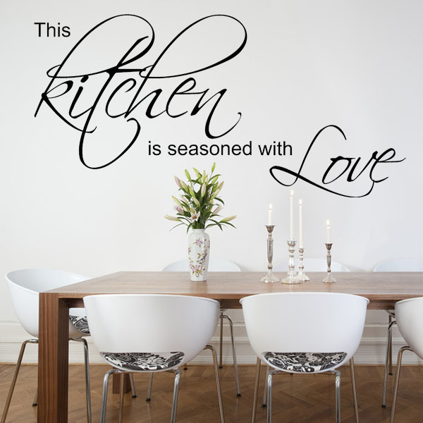 This Kitchen is Seasoned with Love Wall sticker decals