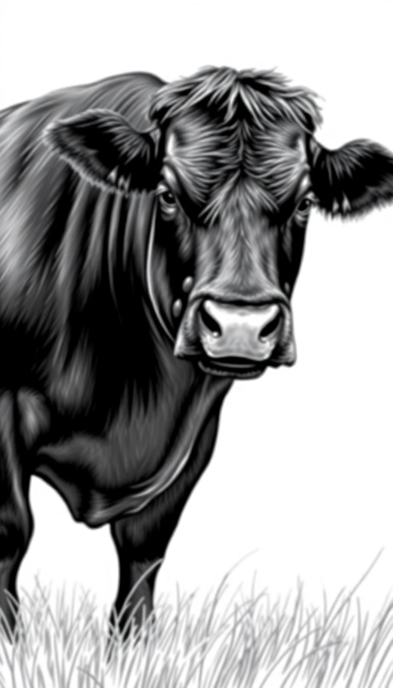 🔥 Free Download Black Angus Cow Drawing Wallpaper by @ashleymiller ...