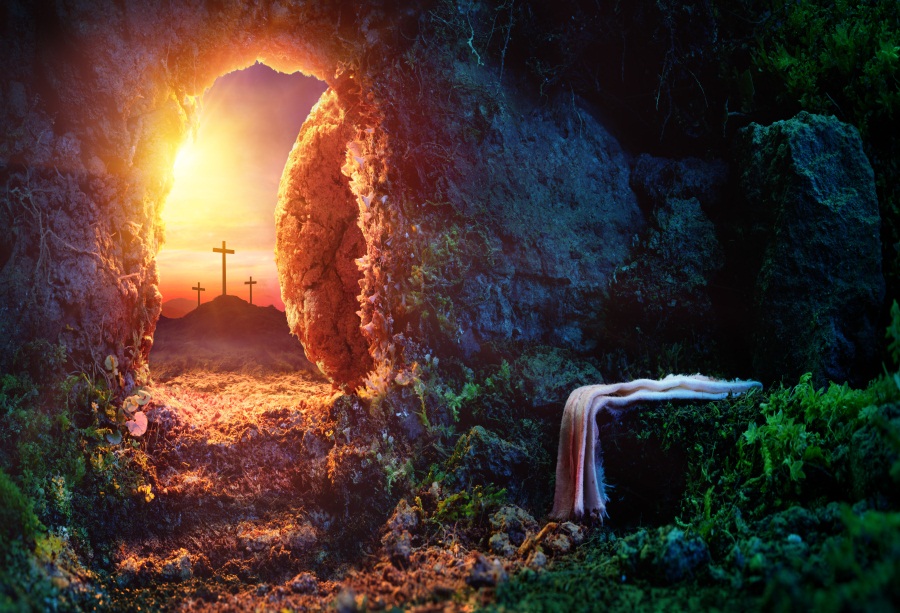 Crucifixion At Sunrise Resurrection Of Jesus Christ Photo