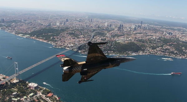 F16 Falcon Bosphorus Bridge Air Force Solo Turk Wallpaper