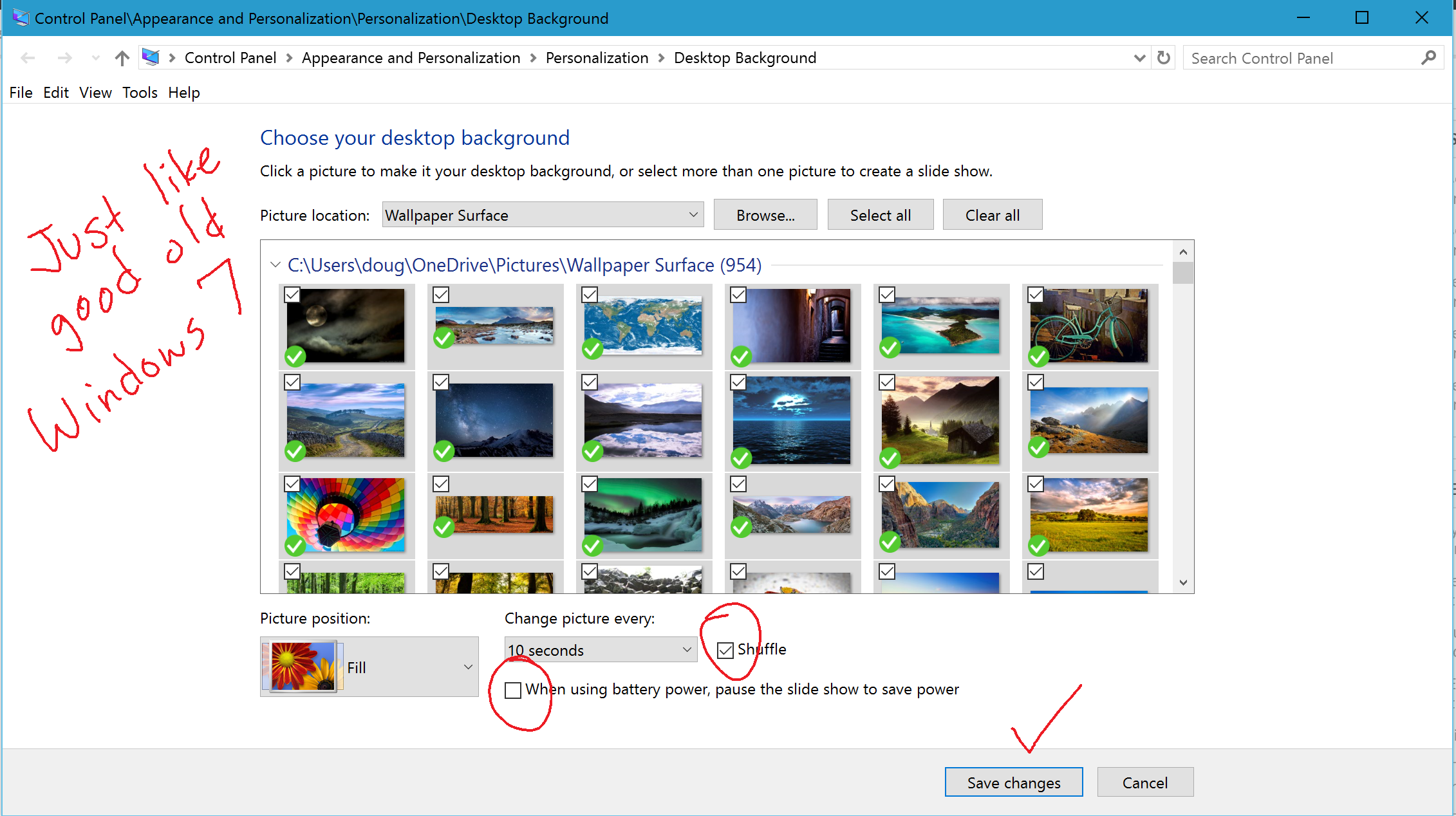 Howto Enable Desktop Background Wallpaper Slideshow With Windows