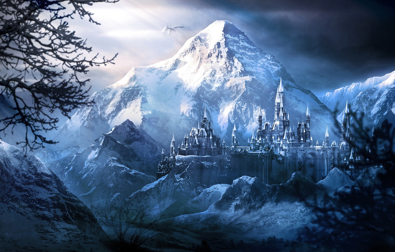 Wallpaper snow mountains fortress Frozen Castle images for
