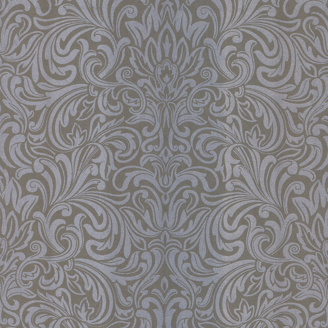 Salon Wavy Damask Wallpaper Traditional By Brewster