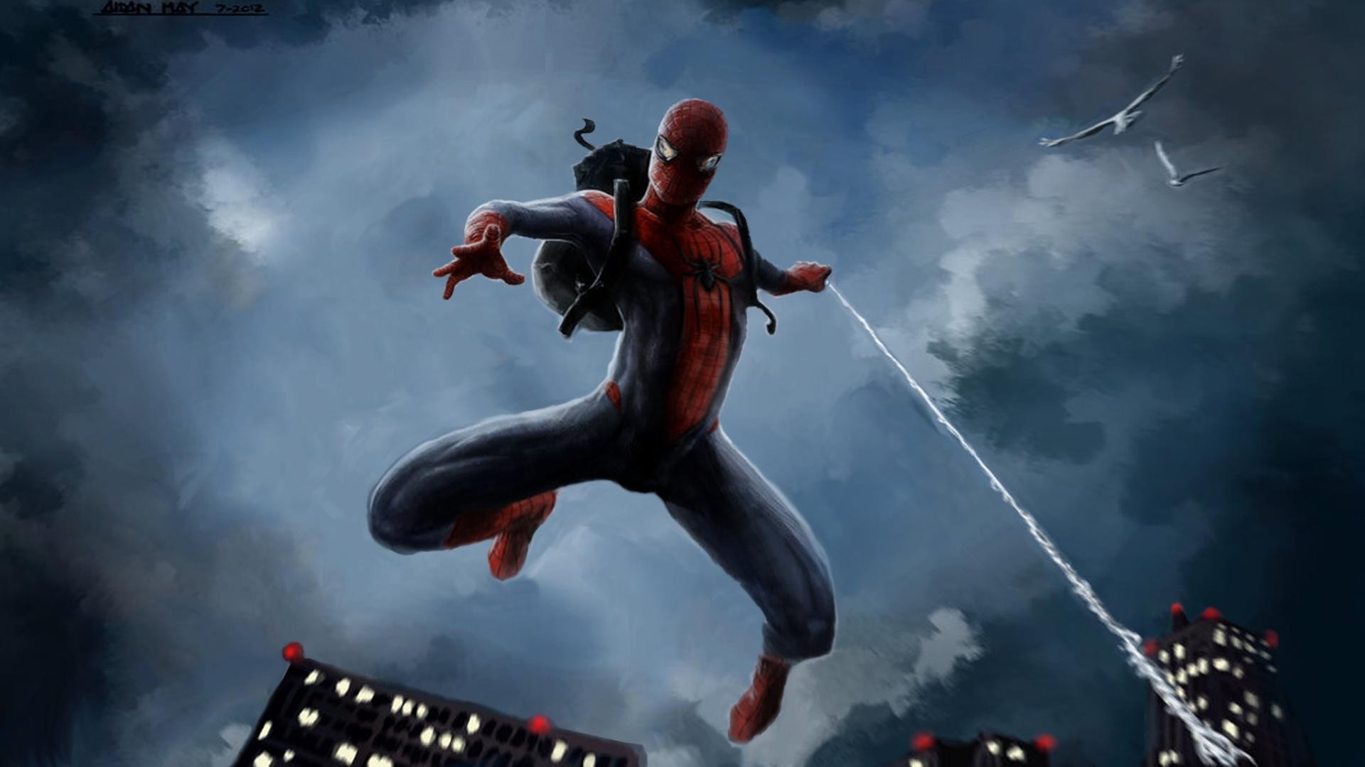 HD Spider Man Wallpaper Superhero Hollywood Marvel Team Cap