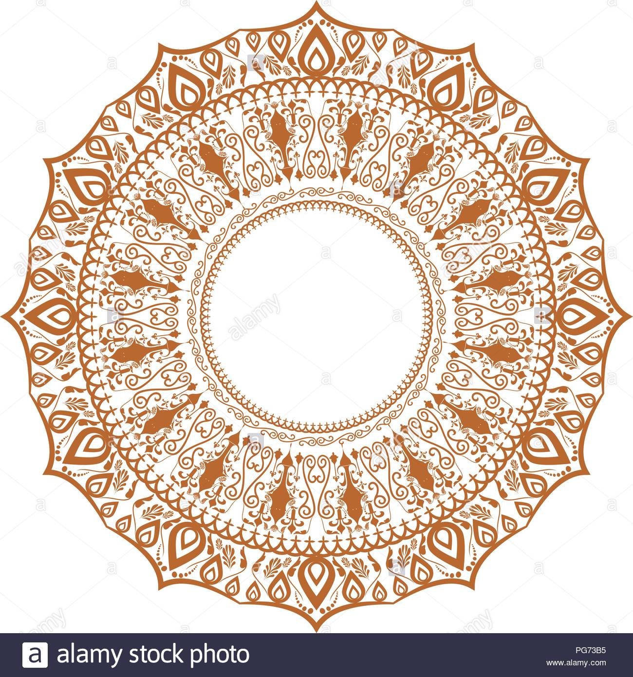 Happy Diwali Ornament Of Rangoli High Detailed Illustrated Circle