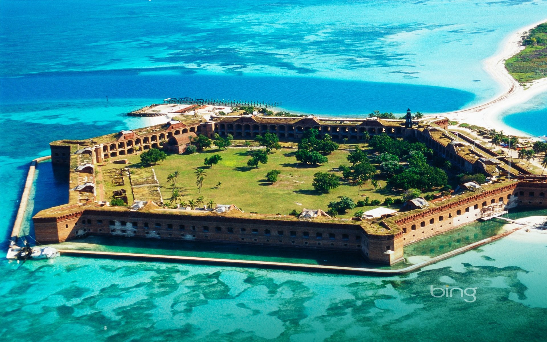 Sea Fortress Fort Jefferson Bing Wallpaper