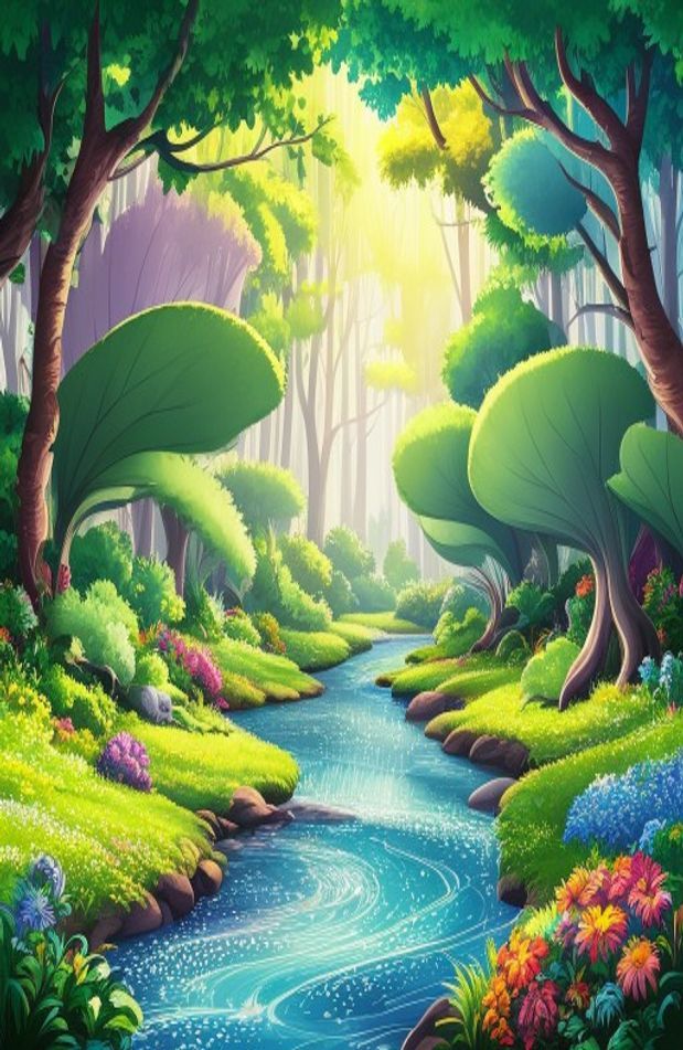 Anime Forest Background