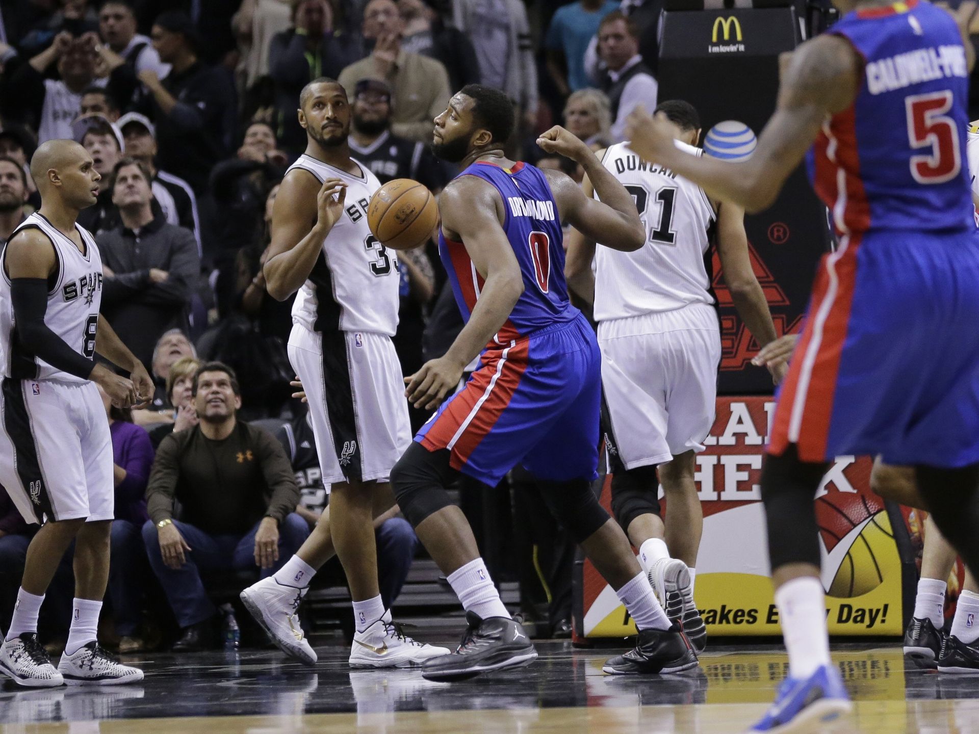Andre Drummond Dominates The Spurs With Points And Rebounds